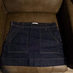 Princess Polly Dark Blue Denim Mini Skirt with Front Pockets